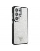 Guess Samsung S26 Ultra Hülle Case Fixed Glitter Triangle MagSafe Silber