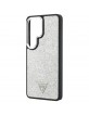 Guess Samsung S26 Ultra Hülle Case Fixed Glitter Triangle MagSafe Silber