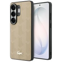Lacoste Samsung S26 Ultra Case Monogram Gold Logo MagSafe Beige