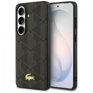 Lacoste Samsung S26 Hülle Case Monogram The Blend MagSafe Schwarz