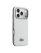 Lacoste iPhone 17 Pro Hülle Case Semi Wrap Petit Pique MagSafe Grau