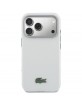 Lacoste iPhone 17 Pro Max Hülle Case Semi Wrap Petit Pique MagSafe Grau