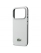 Lacoste iPhone 17 Pro Max Hülle Case Semi Wrap Petit Pique MagSafe Grau