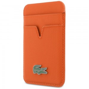 Lacoste Petit Pique Wallet MagSafe Card Holder Orange
