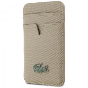 Lacoste Petit Pique Wallet MagSafe Card Holder Taupe