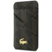 Lacoste Blend Wallet Magsafe Card Holder Monogram Braun