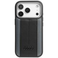 Audi iPhone 17 Pro Case A6 Faux Leather MagSafe Black