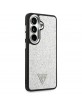 Guess Samsung S26+ Plus Hülle Case Fixed Glitter Triangle MagSafe Silber