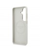 Guess Samsung S26 Hülle Case Round Strass Logo MagSafe Beige