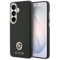 Guess Samsung S26+ Plus Hülle Case Round Strass Logo MagSafe Schwarz