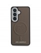 Karl Lagerfeld Samsung S26 Hülle Case Embossed Ring Initials MagSafe Braun