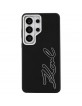 Karl Lagerfeld Samsung S26 Ultra Hülle Case Grained Signature Resin Logo Schwarz