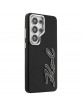 Karl Lagerfeld Samsung S26 Ultra Hülle Case Grained Signature Resin Logo Schwarz