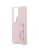 Karl Lagerfeld Samsung S26 Ultra Hülle Case Grained Signature Resin Logo Rosa