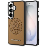 Karl Lagerfeld Samsung S26 Hülle Case Perforated KL MagSafe Braun