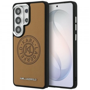 Karl Lagerfeld Samsung S26 Ultra Hülle Case Perforated KL MagSafe Braun