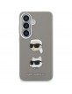 Karl Lagerfeld Samsung S26 Hülle Case Saffiano Double Heads Metal Silber