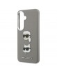 Karl Lagerfeld Samsung S26 Hülle Case Saffiano Double Heads Metal Silber