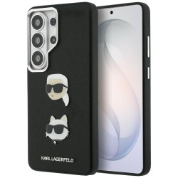 Karl Lagerfeld Samsung S26 Ultra Hülle Case Saffiano Double Heads Metal Schwarz