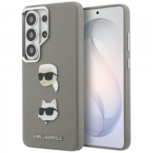 Karl Lagerfeld Samsung S26 Ultra Hülle Case Saffiano Double Heads Metal Silber