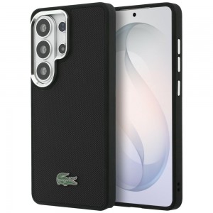 Lacoste Samsung S26 Ultra Hülle Case Full Wrap Petit Pique MagSafe Schwarz