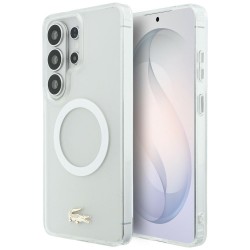 Lacoste Samsung S26 Ultra Hülle Case Shockproof Frosted MagSafe Weiß