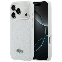 Lacoste iPhone 17 Pro Hülle Case Petit Pique Lacquer MagSafe Grau