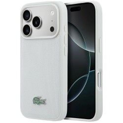 Lacoste iPhone 17 Pro Max Hülle Case Petit Pique Lacquer MagSafe Grau
