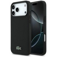 Lacoste iPhone 17 Pro Max Hülle Case Petit Pique Lacquer MagSafe Schwarz