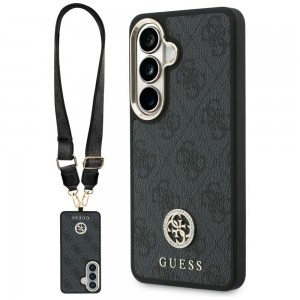 Guess Samsung S26 Crossbody Case with 4G MagSafe Rhinestone Black
