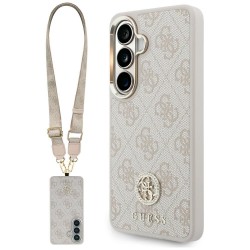 Guess Samsung S26 Crossbody Case with 4G MagSafe Rhinestone Pink