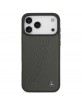 Mercedes iPhone 17 Pro Max Hülle Case Echtleder MagSafe Laurel Leave Grau