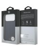 Mercedes iPhone 17 Pro Max Hülle Case Echtleder MagSafe Leaves Stripes Blau