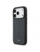Mercedes iPhone 17 Pro Hülle Case Echtleder MagSafe Leaves Stripes Blau