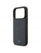 Mercedes iPhone 17 Pro Hülle Case Echtleder MagSafe Leaves Stripes Blau