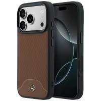 Mercedes iPhone 17 Pro Max Hülle Case Wood MagSafe Braun