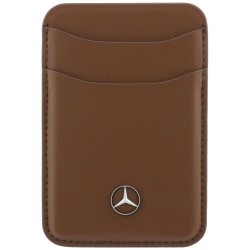 Mercedes MagSafe Magnetic Card Wallet Leather Braun