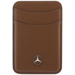 Mercedes MagSafe Magnetic Card Wallet Leather Braun