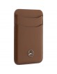 Mercedes MagSafe Magnetic Card Wallet Leather Braun