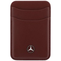 Mercedes MagSafe Magnetic Card Wallet Leather Rot