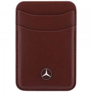 Mercedes MagSafe Magnetic Card Wallet Leather Rot