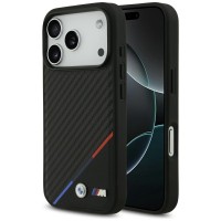 BMW iPhone 17 Pro / 18 Pro Hülle Case MagSafe M Carbon Tricolor Schwarz