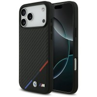 BMW iPhone 17 / 18 Pro Max Hülle Case MagSafe M Carbon Tricolor Schwarz