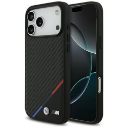 BMW iPhone 17 / 18 Pro Max Hülle Case MagSafe M Carbon Tricolor Schwarz