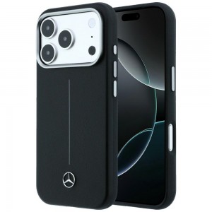 Mercedes iPhone 18 Pro / 17 Pro Hülle Case MagSafe Semi Wrap Line Schwarz
