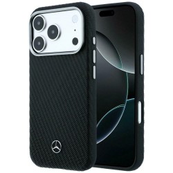 Mercedes iPhone 17 / 18 Pro Max Hülle Case Semi Wrap Wood MagSafe Schwarz