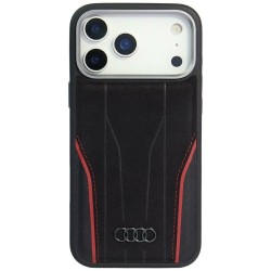 Audi iPhone 17 Pro Case Cover Genuine Leather MagSafe R8 Black