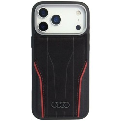 Audi iPhone 17 Pro Max Case Cover Genuine Leather MagSafe R8 Black