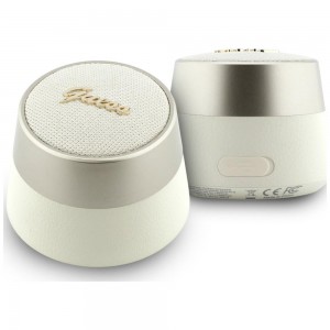 Guess Bluetooth Speaker 5W Script Metal Logo White