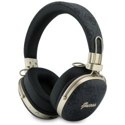 Guess Bluetooth Over-Ear Headphones with ENC Metal 4G Script Logo Black